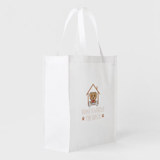 Home is where the Dog is Grocery Bag