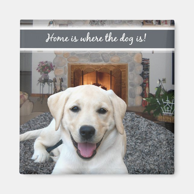 Home is where the dog is magnet (Front)