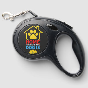 Home is Where the Dog Is Retractable Pet Leash