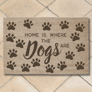 Home Is Where The Dogs Are Fiber Doormat