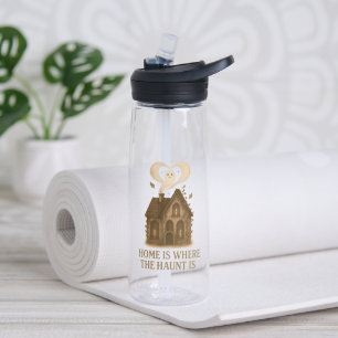 Home Is Where The Haunt Is Halloween Haunted House Water Bottle