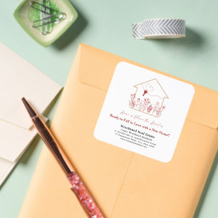 Home is Where the Heart Fall in Love? Realtor Square Sticker