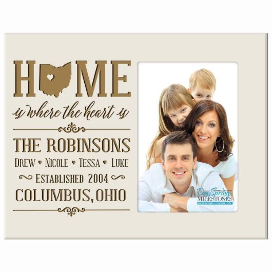 Home Is Where the Heart Family Picture Frame (Front)
