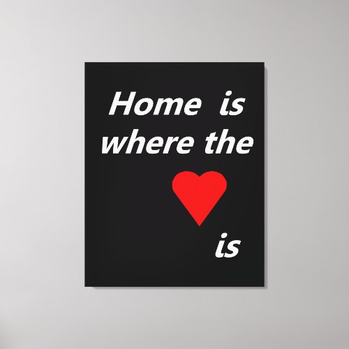 Home Is Where The Heart Is  Canvas Print