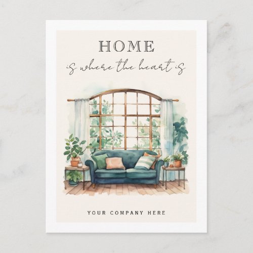 Home is Where the Heart is Cozy Realty  Postcard