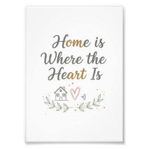 Home Is Where the Heart Is – Cozy Wall Art Quote