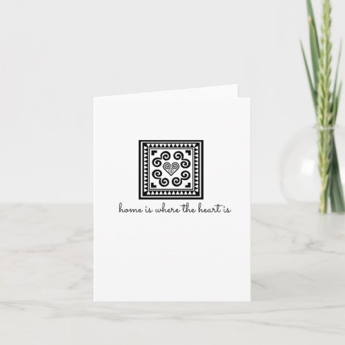 Home is where the heart is  Hmong inspired card