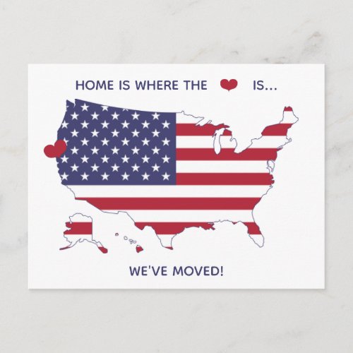 Home is where the heart is _ Moving announcement Postcard