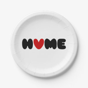 Home Is Where The Heart Is Paper Plates