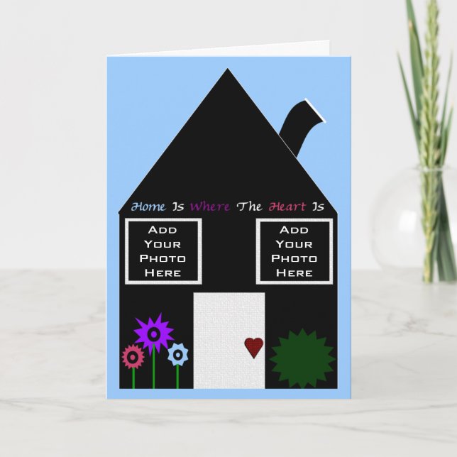 Home Is Where The Heart Is Photo Template Card (Front)
