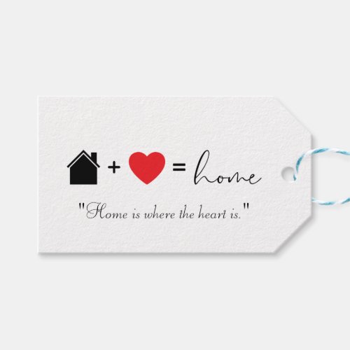 Home is Where the Heart is Real Estate  Gift Tags