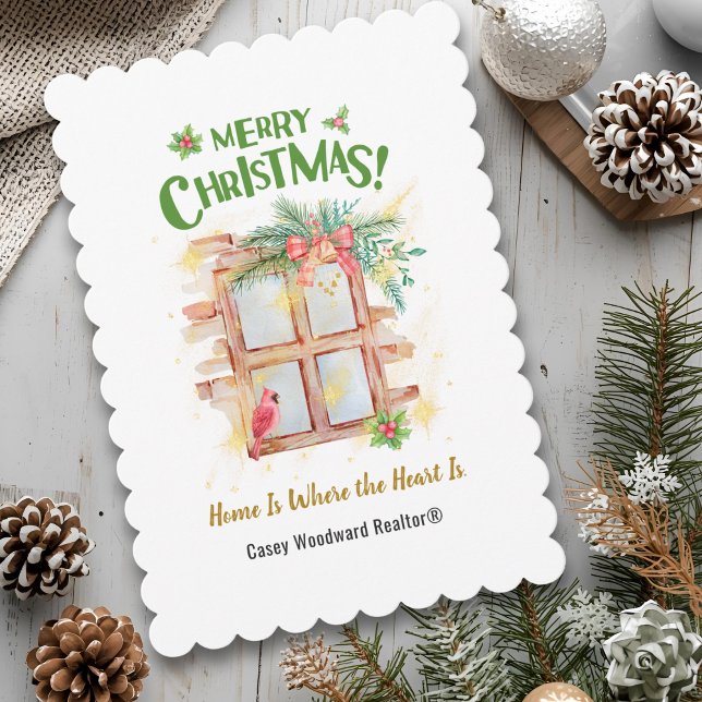 Home Is Where the Heart Is | Realtor Christmas  Thank You Card (Creator Uploaded)