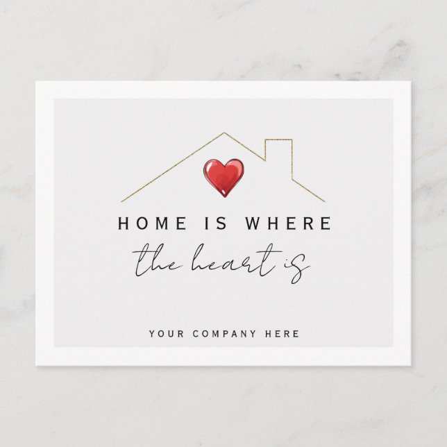 Home is Where the Heart is Realty Marketing Postcard (Front)