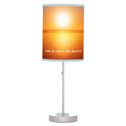 Home is where the heart is sunset table lamp (Front)