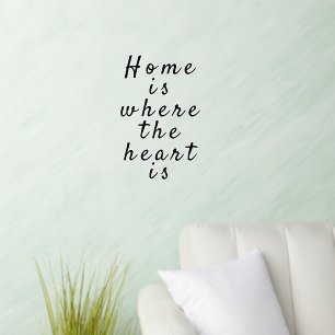 Home is where the heart is, typography wall decal