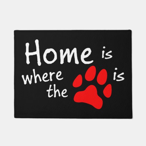 Home is where the paw print is doormat