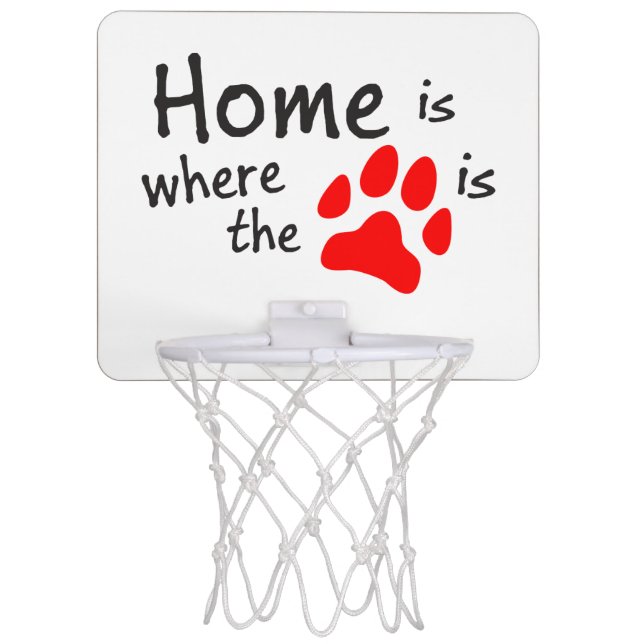 Home is where the paw print is White Hoop (Front)
