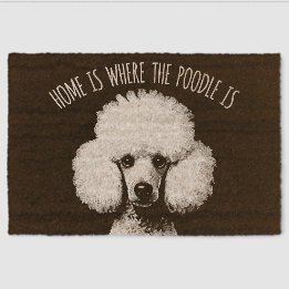 Home Is Where The Poodle Is Fiber Doormat