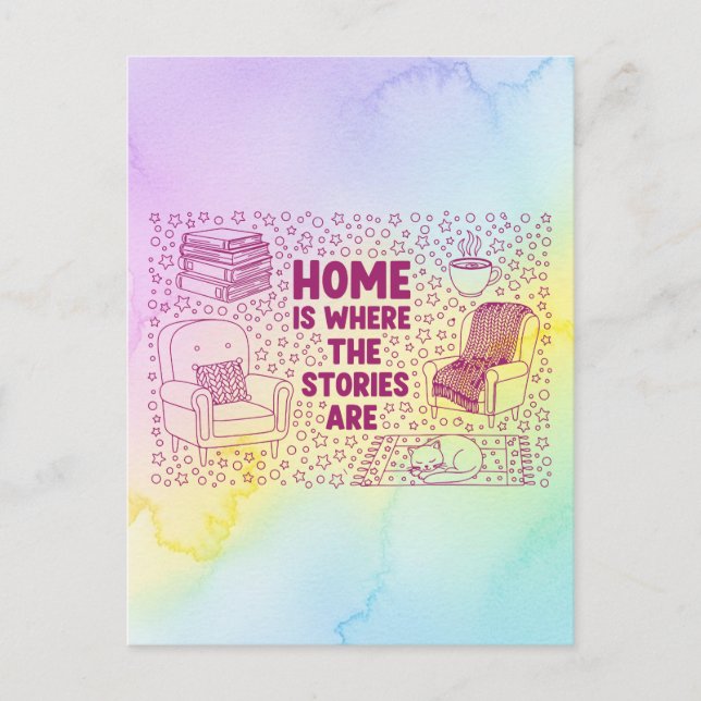 Home Is Where the Stories Are Postcard (Front)