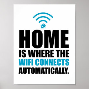 Home is Where the Wi-Fi Connects Automatically Poster