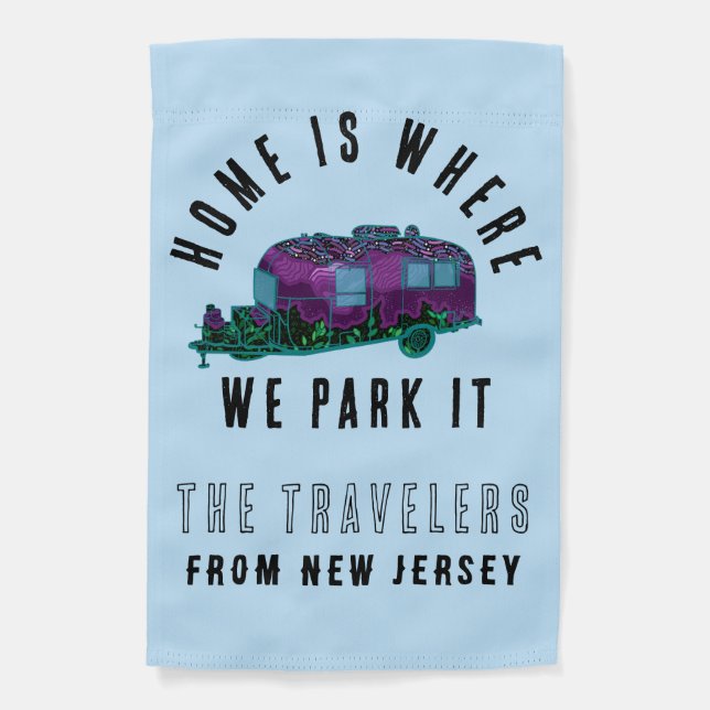 Home is where we park it Personalized Campsite  Ga Garden Flag (Front)