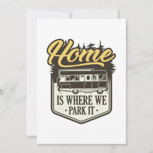 Home Is Where We Park It Thank You Card