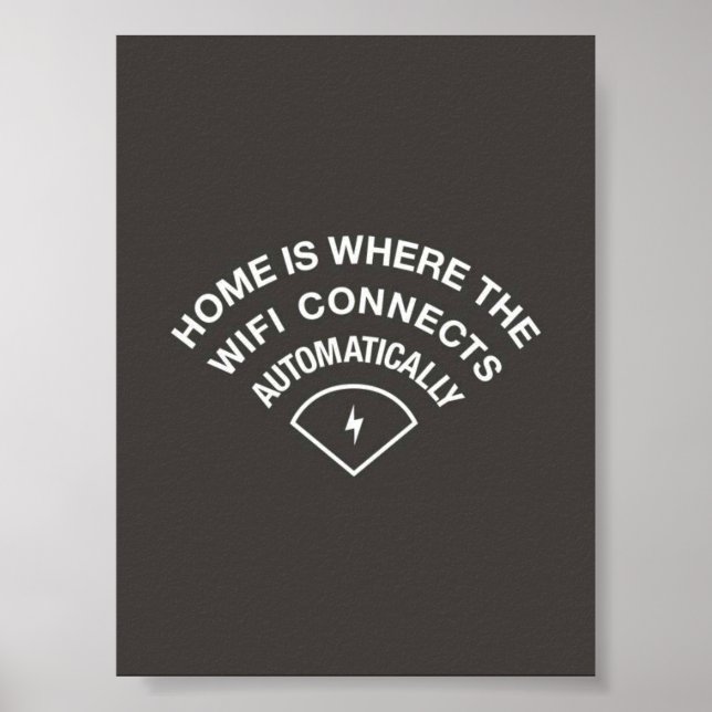 Home is where WiFi connects automagically Poster (Front)