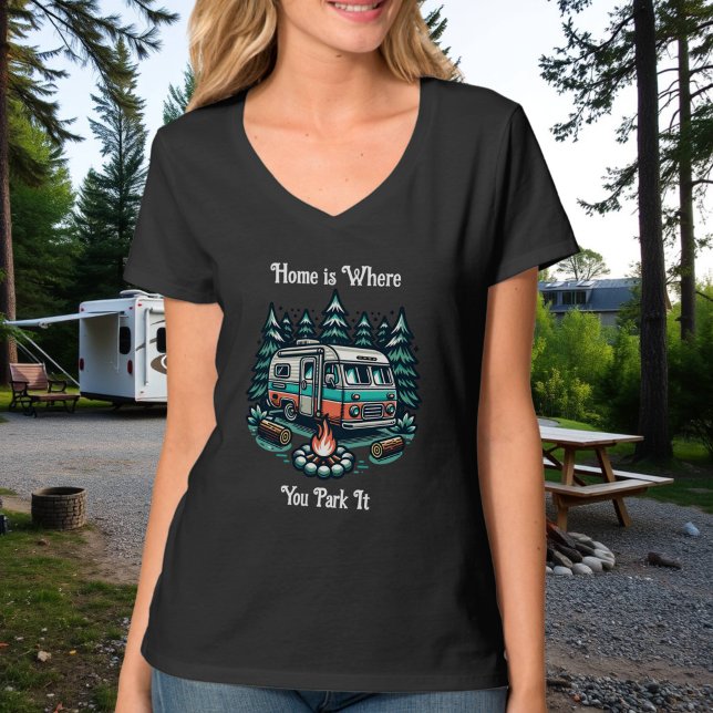 Home is Where you Park It | Camping Themed T-Shirt (Creator Uploaded)