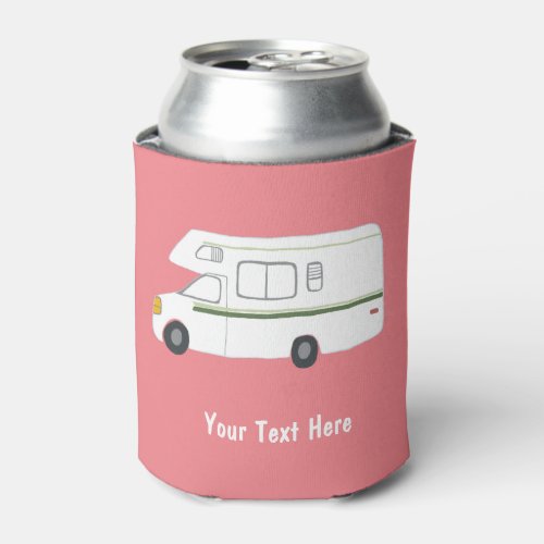HOME IS WHERE YOU PARK IT vintage RV camper CUSTOM Can Cooler