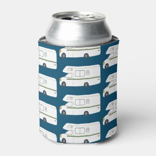 HOME IS WHERE YOU PARK IT vintage RV camper patter Can Cooler