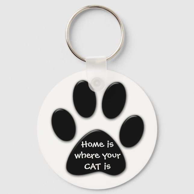 Home is where your CAT is Key Ring (Front)