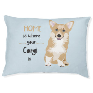 HOME IS WHERE YOUR CORGI IS - CUTE DOG PUPPY PET BED