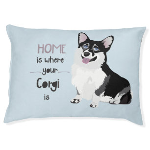 HOME IS WHERE YOUR CORGI IS - CUTE DOG PUPPY PET BED