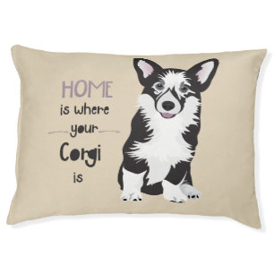 HOME IS WHERE YOUR CORGI IS - CUTE DOG PUPPY PET BED
