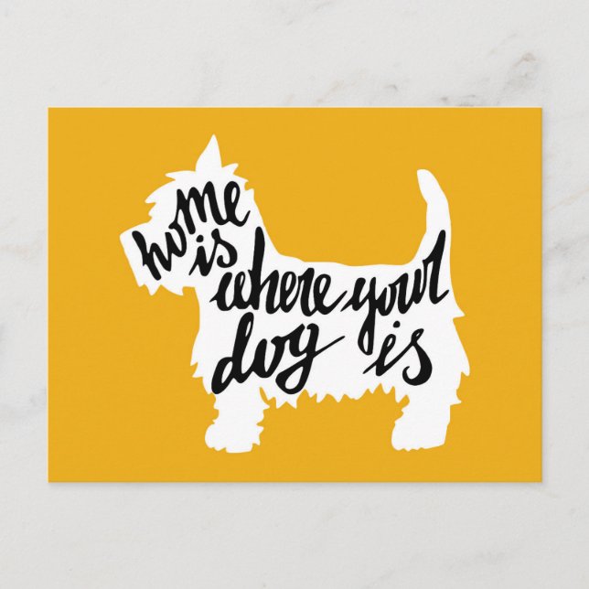Home Is Where Your Dog Is Postcard (Front)