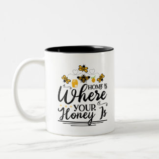 Home is where your honey simply said Two-Tone coffee mug