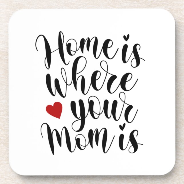 Home is Where Your Mom is Mother's Day | Coaster (Front)