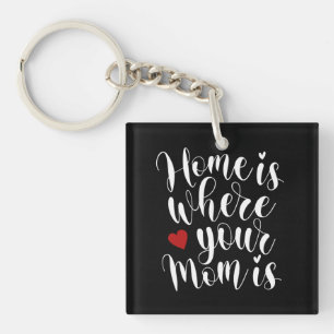 Home is Where Your Mom is Mother's Day   Keychain