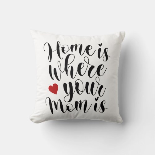 Home is Where Your Mom is Mothers Day  Pillow