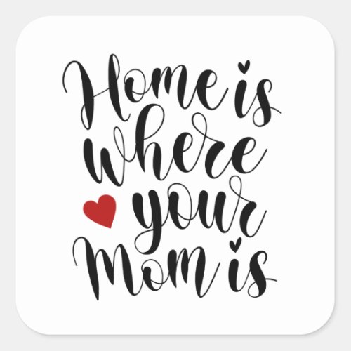Home is Where Your Mom is Mothers Day  Sticker