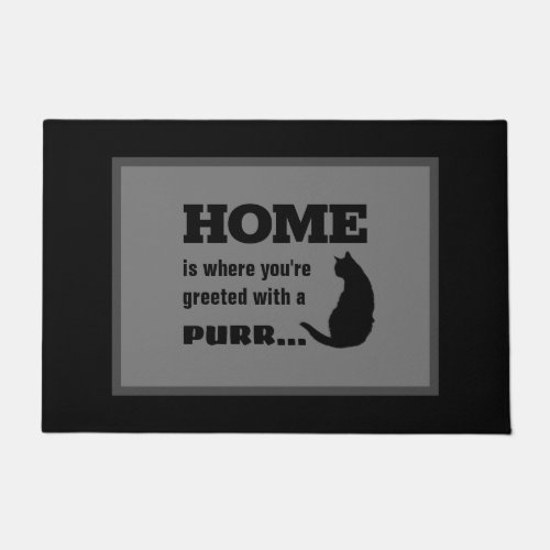 Home is where youre greeted with a Purr Doormat