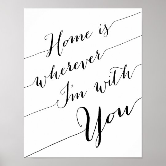 Home is wherever I'm with you poster print
