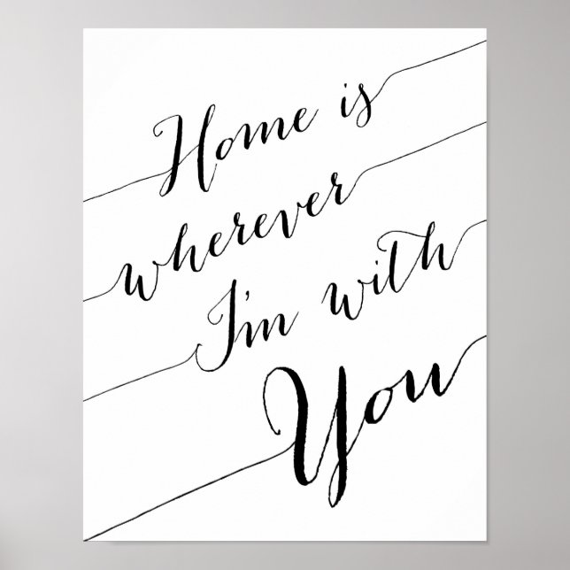 Home is wherever I'm with you poster print (Front)