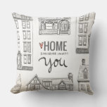 Home Is Wherever I&#39;m With You Throw Pillow at Zazzle