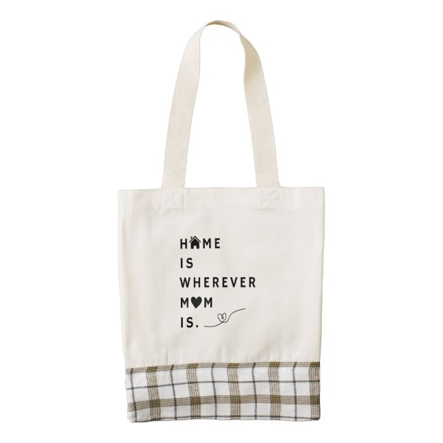 Home Is Wherever Mom Is – Gift For Mom Zazzle HEART Tote Bag (Front)