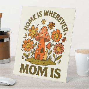 Home Is Wherever Mom Is Mothers Day Pedestal Sign