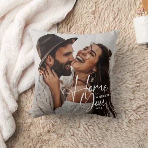 Home Is Wherever You Are 2_Photo Couples Throw Pillow