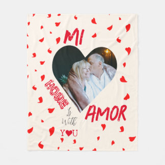 Home Is With You Fleece Blanket Gift