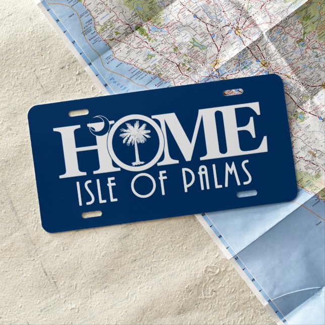 HOME Isle of Palms License Plate (In Situ)