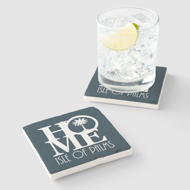 HOME Isle Of Palms Stone Coaster (Side)